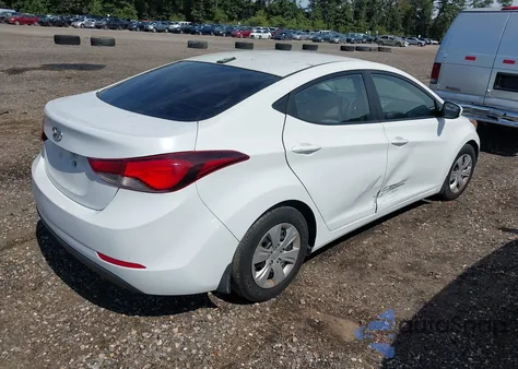 2016 Hyundai Elantra Se из США, поврежденный, VIN 5NPDH4AE4GH726873